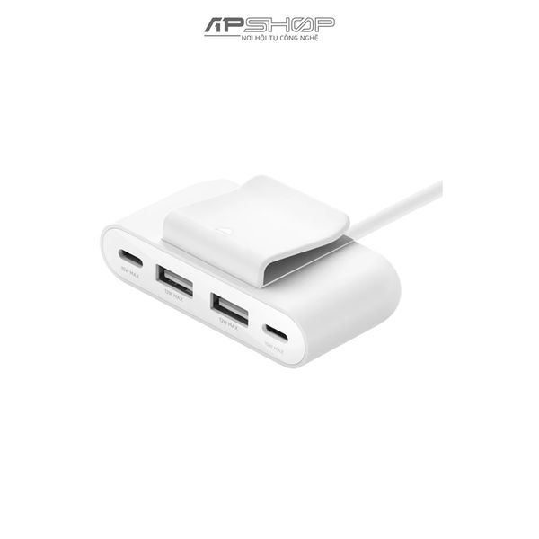 Bộ chia sạc nhanh elkin BOOST CHARGE 4 Port Power Extender 30W Charger | 2 USB C | 2 USB A