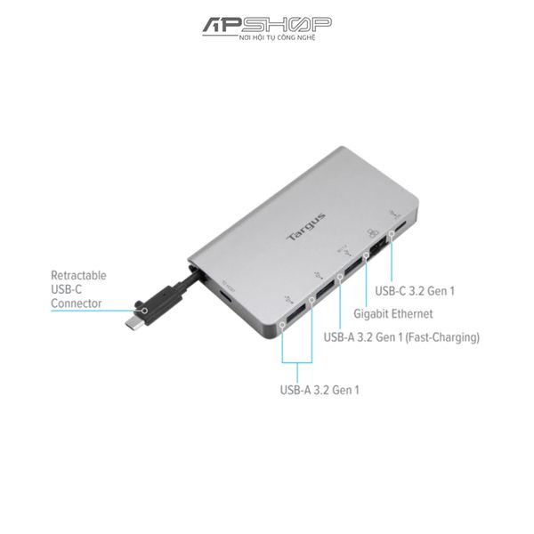 Hub USB C Ethernet Adapter with 3x USB-A Ports and 1x USB-C Port with 100W PD Pass-Thru Targus