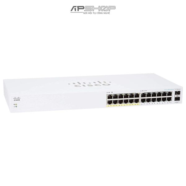 Switch Cisco CBS110 Unmanaged 24Port GE, Partial PoE, 2x1G SFP Shared - Hàng chính hãng