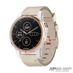Sapphire, RoseGold w/Beige Leather Band