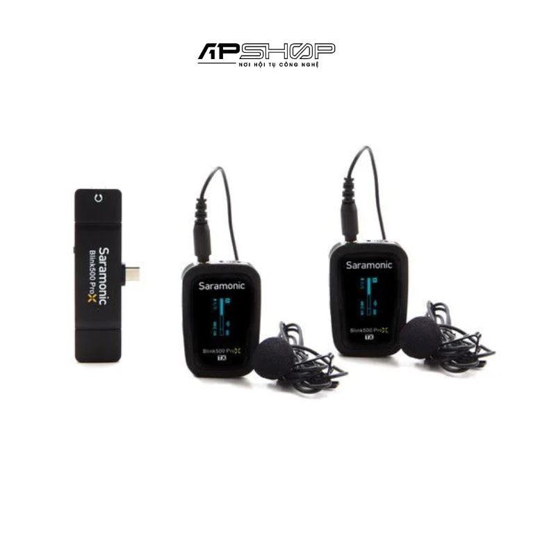 Bộ micro không dây Saramonic Blink500 ProX B6 | Cổng USB C có hộp sạc