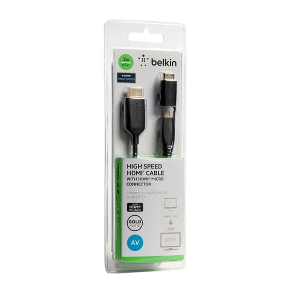 BELKIN Micro/Mini HDMI to HDMI, 1080p, full 3D 2M