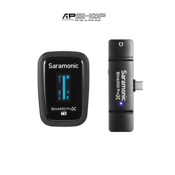 Bộ micro không dây Saramonic Blink500 ProX B5 | Cổng USB C có hộp sạc