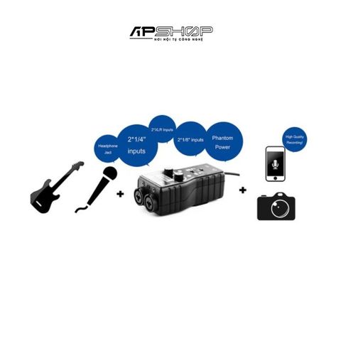 Thiết bị chuyển đổi âm thanh Saramonic SmartRig+ | Cổng 3.5mm