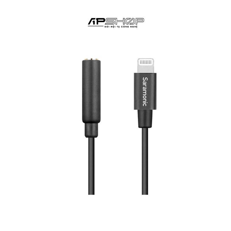 Phụ kiện cáp Saramonic 3.5mm TRRS Female (cái) ra Lightning (đực) C2002