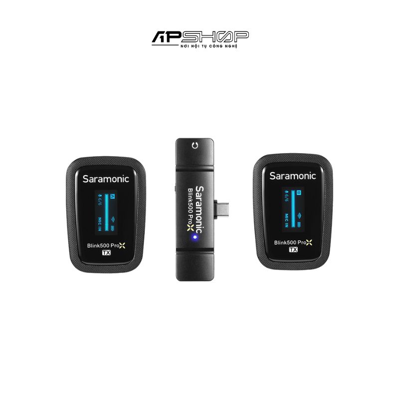 Bộ micro không dây Saramonic Blink500 ProX B6 | Cổng USB C có hộp sạc