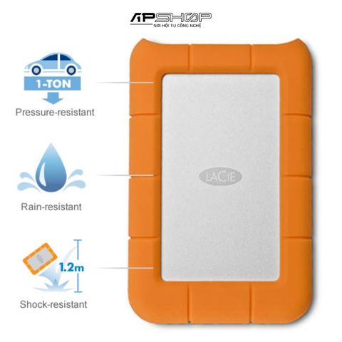 Ổ Cứng Di Động Chống Sốc Lacie Rugged Mini USB C | 2.5" HDD