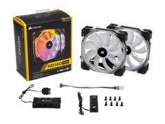 Fan Corsair HD140 RGB Led - Kit 2 Fan