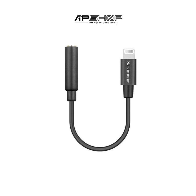 Phụ kiện cáp Saramonic 3.5mm TRRS Female (cái) ra Lightning (đực) C2002