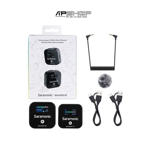 Bộ micro không dây Saramonic Blink900 B1 | Cổng 3.5mm