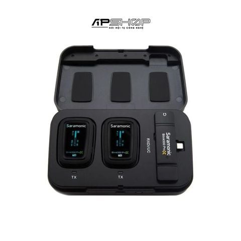 Bộ micro không dây Saramonic Blink500 ProX B6 | Cổng USB C có hộp sạc