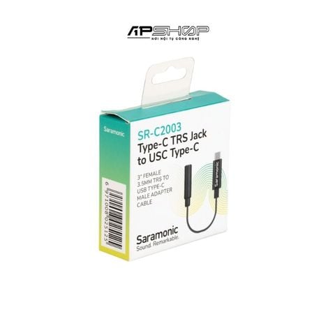 Phụ kiện cáp Saramonic 3.5mm TRS Female (cái) ra USB-C (đực) C2003