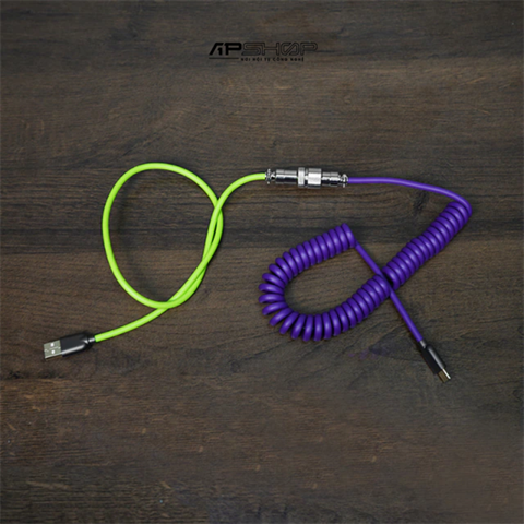 Dây Cáp Custom FL Esport CMMK Green Purple | Chính hãng