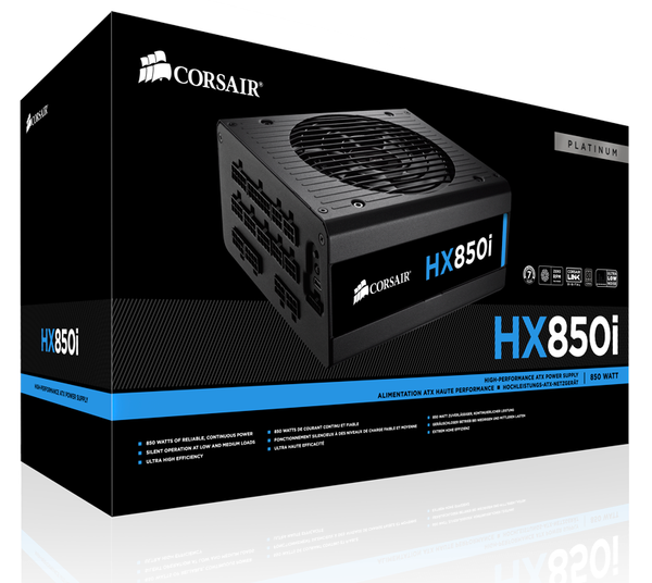 Nguồn Corsair HX850i - 80 Plus Platinum - Full Modul