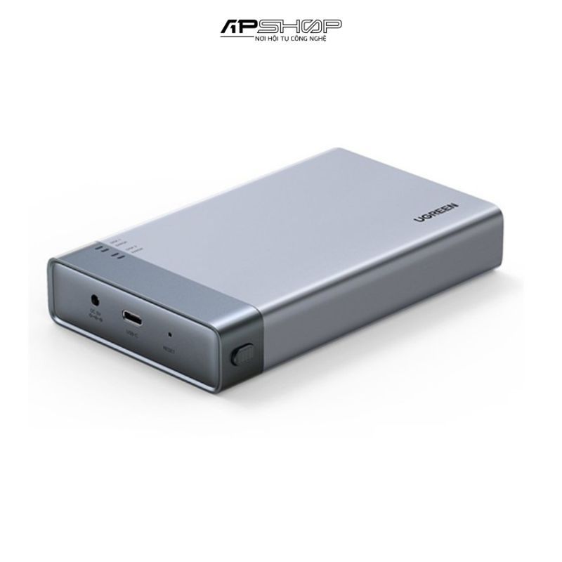 Box đọc ổ cứng 2.5 Dual Ugreen 80857 USB C 3.1 Gen 2, dung lượng SSD 2x 6TB