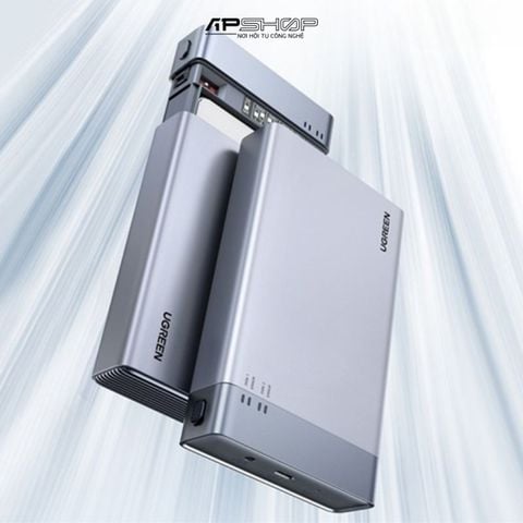 Box đọc ổ cứng 2.5 Dual Ugreen 80857 USB C 3.1 Gen 2, dung lượng SSD 2x 6TB