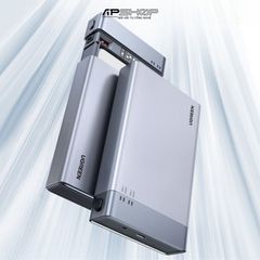 Box đọc ổ cứng 2.5 Dual Ugreen 80857 USB C 3.1 Gen 2, dung lượng SSD 2x 6TB.