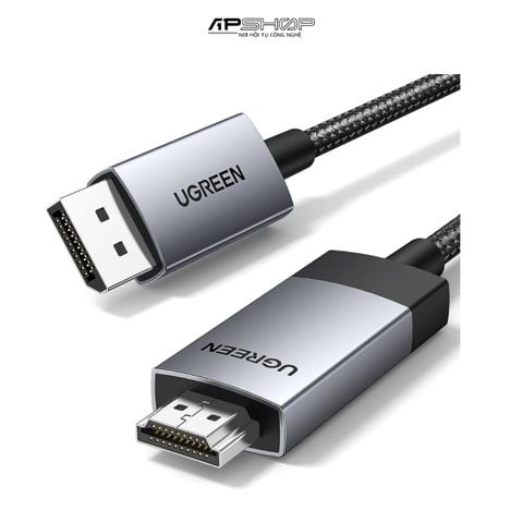 Cáp chuyển đổi Displayport to HDMI hỗ trợ 4K60Hz, 2K144Hz, 1080p240Hz Ugreen DP119