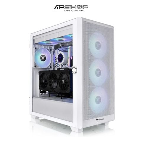 Case Thermaltake S250 TG ARGB Snow Mid Tower Chassis  CA-1Y6-00M6WN-00