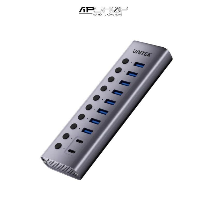 Hub USB UNITEK 10 Port 8 USB A and 2 USB C | Có nguồn phụ | H1315B01-EU