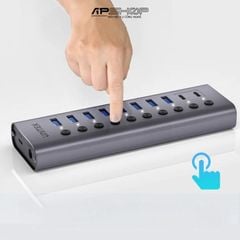 Hub USB UNITEK 10 Port 8 USB A and 2 USB C | Có nguồn phụ