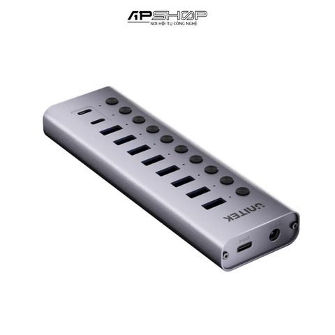 Hub USB UNITEK 10 Port 8 USB A and 2 USB C | Có nguồn phụ | H1315B01-EU