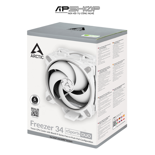 Tản nhiệt khí Arctic Freezer 34 Esports Duo Grey/White | Chính hãng