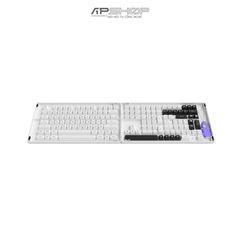 Keycap AKKO Black on White PBT Double-Shot ASA profile | Chính hãng