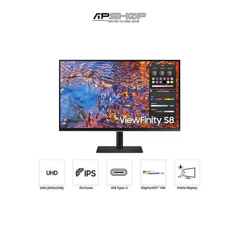 Màn hình Samsung ViewFinity S8 LS27B800 27 IPS 4K 60Hz USB C 90W  Chính hãng