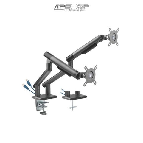 Giá treo màn hình Brateck LDT49 hỗ trợ 2 màn hình cong lên đến 32" VESA 75 / 100 | Chính hãng
