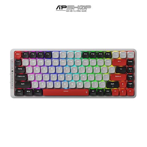 Bàn phím Machenike Air50-B84W RGB  Red White  3 Mode  Hotswap 3 Pin