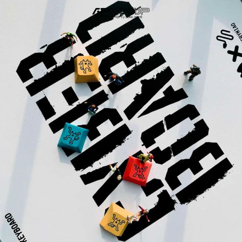 ANGRY MIAO Dancing Cat Keycap Set | Chính hãng