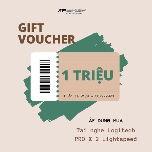 VOUCHER 1.000.000Đ ÁP DỤNG MUA TAI NGHE CHƠI GAME KHÔNG DÂY LOGITECH PRO X 2 LIGHTSPEED