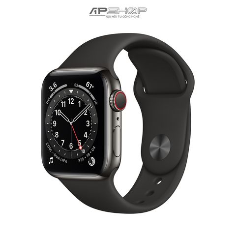 Apple Watch Series 6 GPS + Cellular 40mm Stainless Steel Case-Black