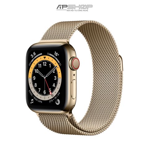 Apple Watch Series 6 GPS + Cellular 40mm Stainless Steel Case-Gold