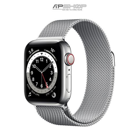 Apple Watch Series 6 GPS + Cellular 40mm Stainless Steel Case-White
