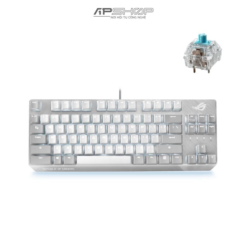 Bàn phím ASUS ROG Strix Scope NX TKL MoonLight White | Chính hãng