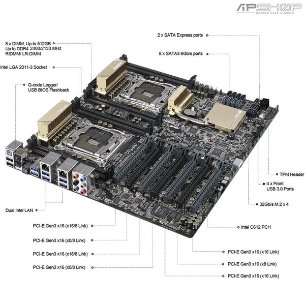 Mainboard Asus Z10PE D8WS - Xeon