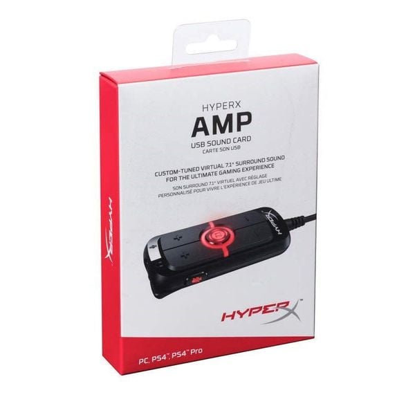 Bộ chuyển đổi âm thanh HyperX AMP 7.1 hỗ trợ PC, PS4 qua USB