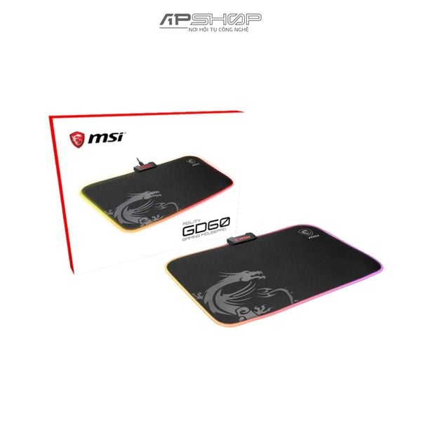 Bàn di chuột MSI AGILITY GD60 RGB 386 x 276 x 4mm | Chính hãng