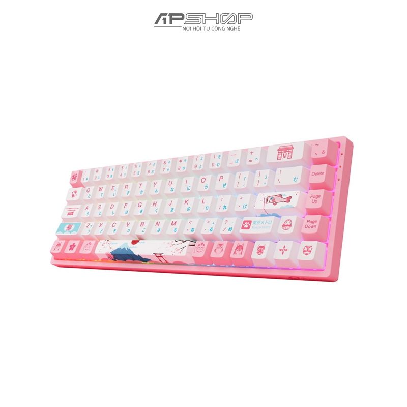 Bàn Phím AKKO 3068 World Tour Tokyo R2 RGB Bluetooth 5.0 Gateron Switch - Hàng chính hãng