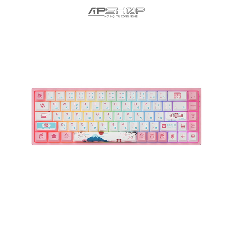 Bàn Phím AKKO 3068 World Tour Tokyo R2 RGB Bluetooth 5.0 Gateron Switch - Hàng chính hãng