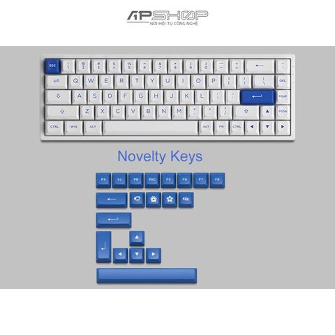 Bàn phím AKKO 3068B Plus Blue on White RGB 3 Mod | Hotswap | Chính hãng