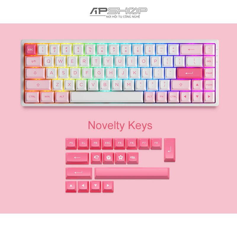Bàn phím AKKO 3068B Plus Prunus Lannesiana RGB 3 Mod | Hotswap | Chính hãng