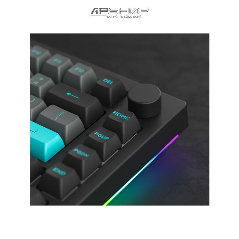 Bàn phím AKKO 5075B Plus Black & Cyan RGB 3 Mod | Hotswap 5 Pin | Chính hãng