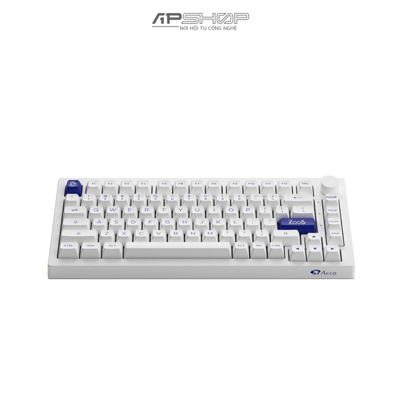 Bàn phím AKKO 5075B Plus Blue On White RGB 3 Mod | Hotswap 5 Pin | Chính hãng