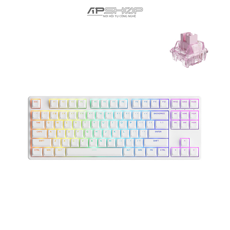 Bàn phím AKKO 5087 RGB White ASA Hotswap | Chính hãng
