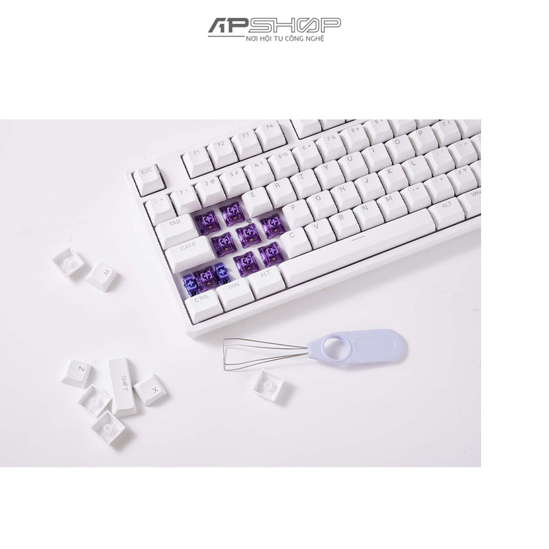 Bàn phím AKKO 5087 RGB White ASA Hotswap | Chính hãng
