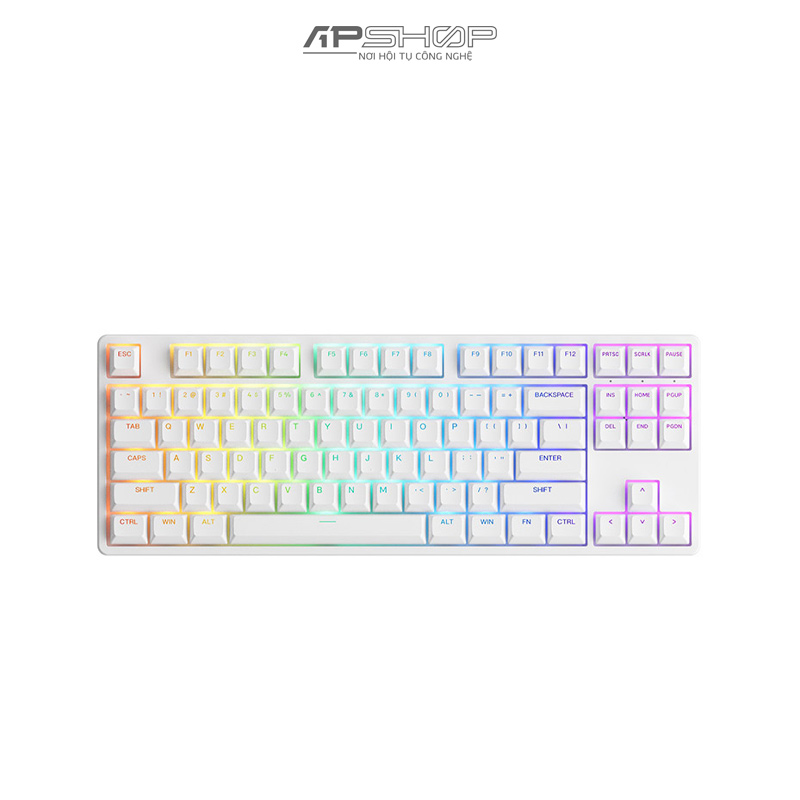 Bàn phím AKKO 5087 RGB White ASA Hotswap | Chính hãng