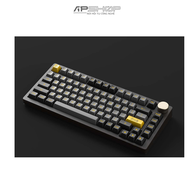 Bàn phím AKKO PC75B Plus V2 Black Gold Bluetooth / Wireless Hotswap Top Mount | Chính hãng